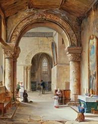 Interior de una iglesia en Normandía, 1832